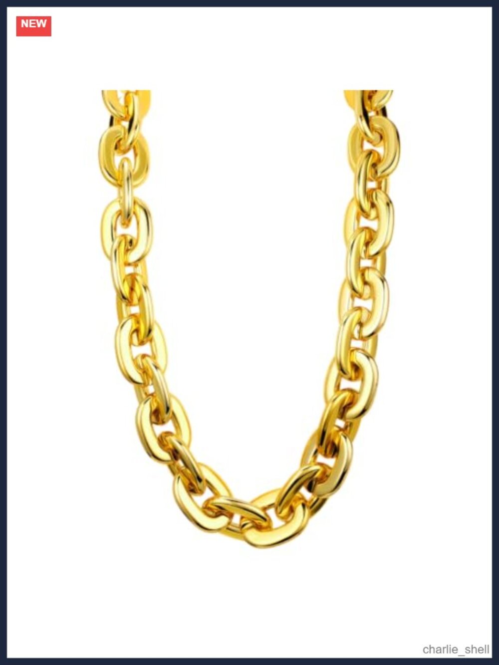 Oversized Plastic Chain Necklace Hip Hop Rapper Costume Streetwear
